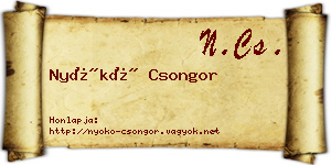 Nyókó Csongor névjegykártya