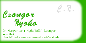 csongor nyoko business card